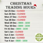2021-2022 HHMP Holiday Trading Hours