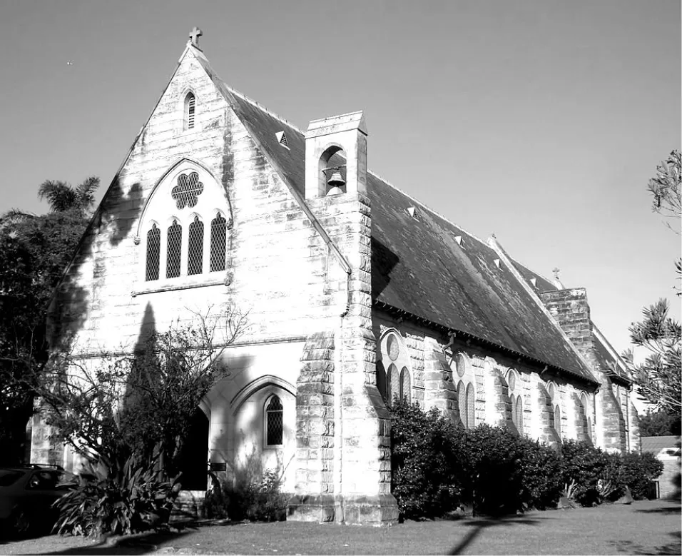 A sandstone church in Hunters Hill